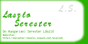 laszlo serester business card